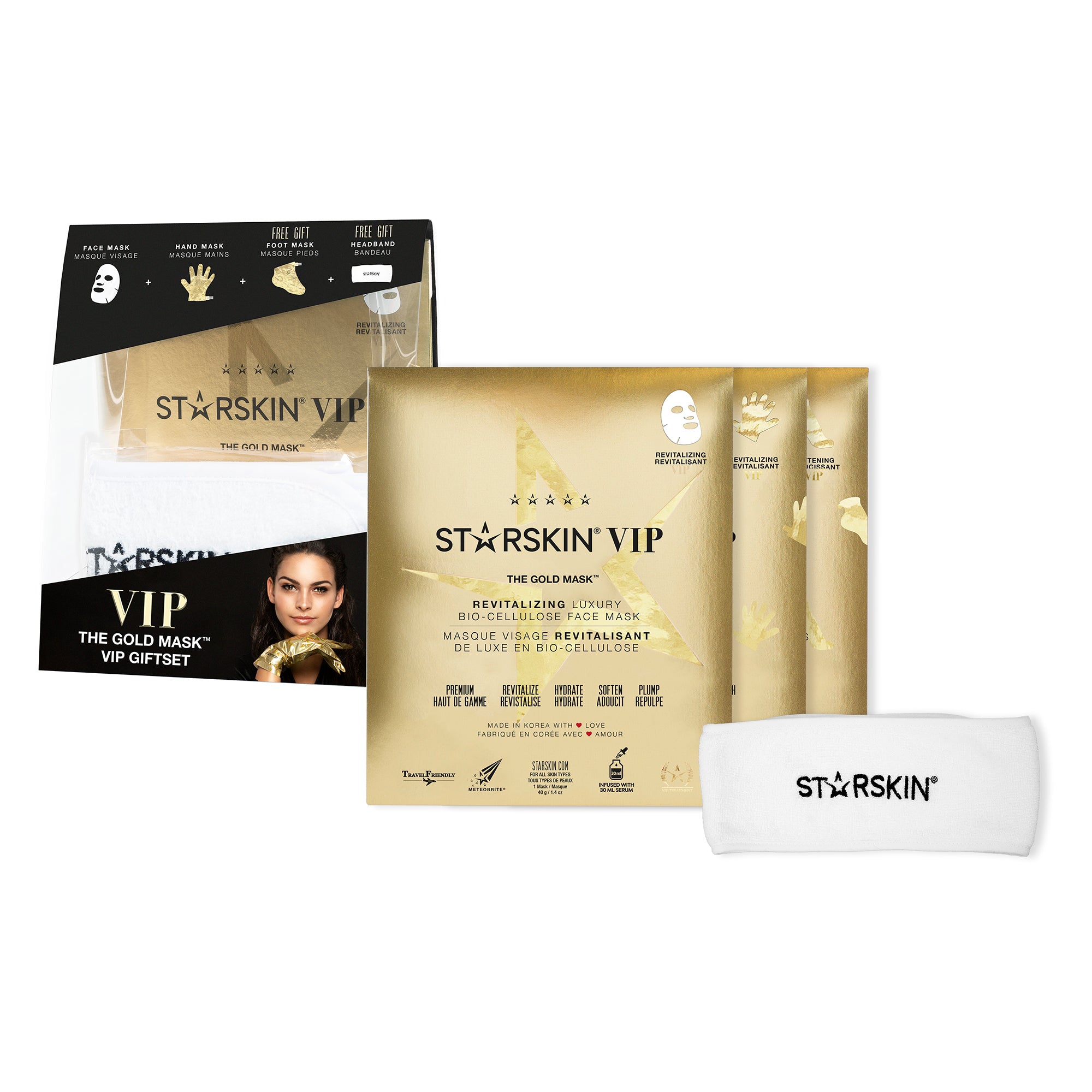 Starskin VIP THE GOLD MASK™ Geschenkset 4-teilig mit Gratis Haarband von Starskin - kosmetikkaufen.shop