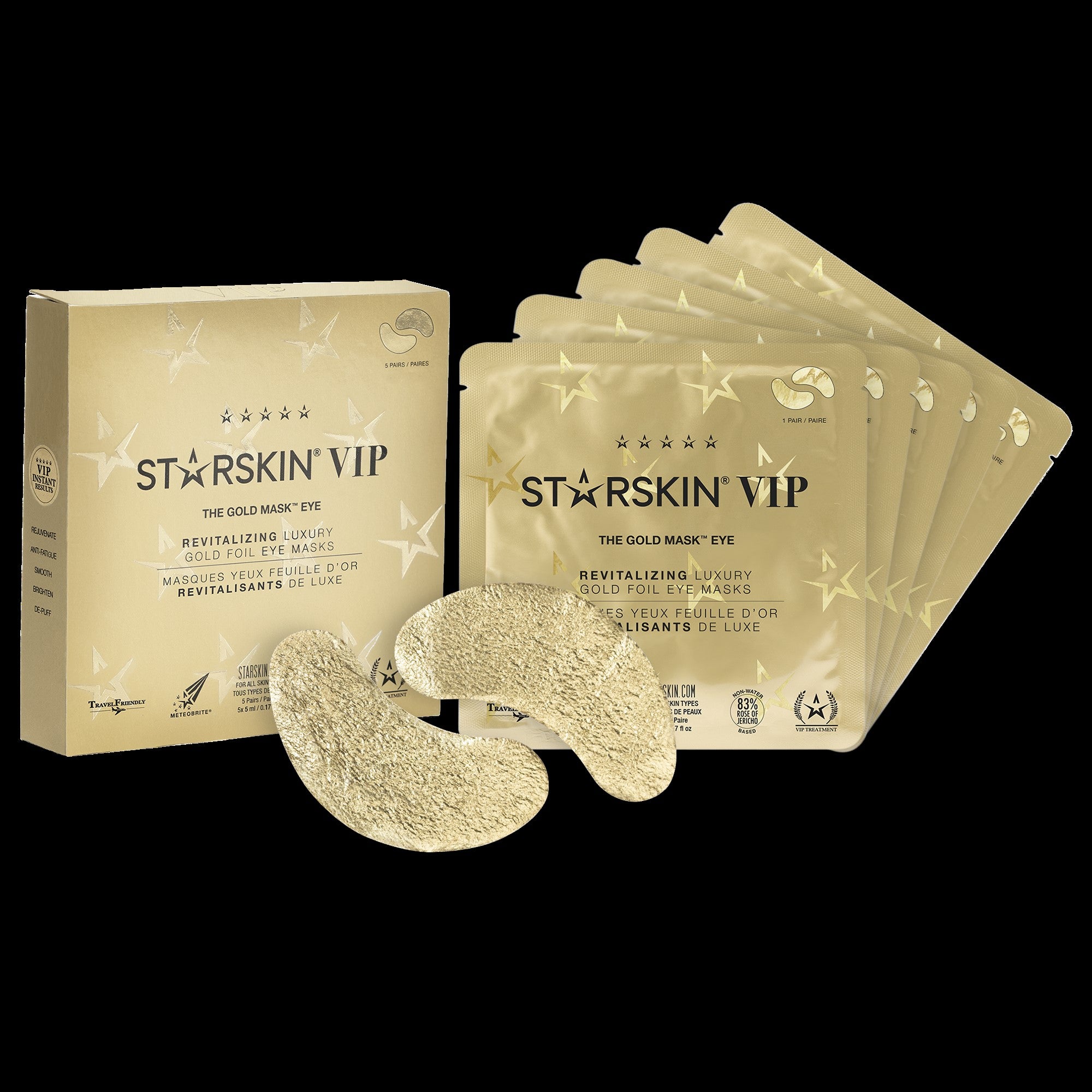 Starskin VIP THE GOLD MASK™ Eye - revitalisierende luxuriöse Vlies-Maske für die Augen 5 Paar - kosmetikkaufen.shop