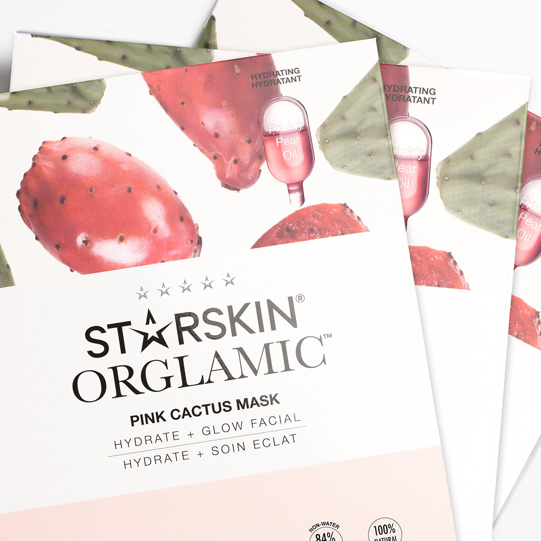 Starskin ORGLAMIC™ Pink Cactus Mask - durchfeuchtende Vlies-Maske für den richtigen Glow - kosmetikkaufen.shop