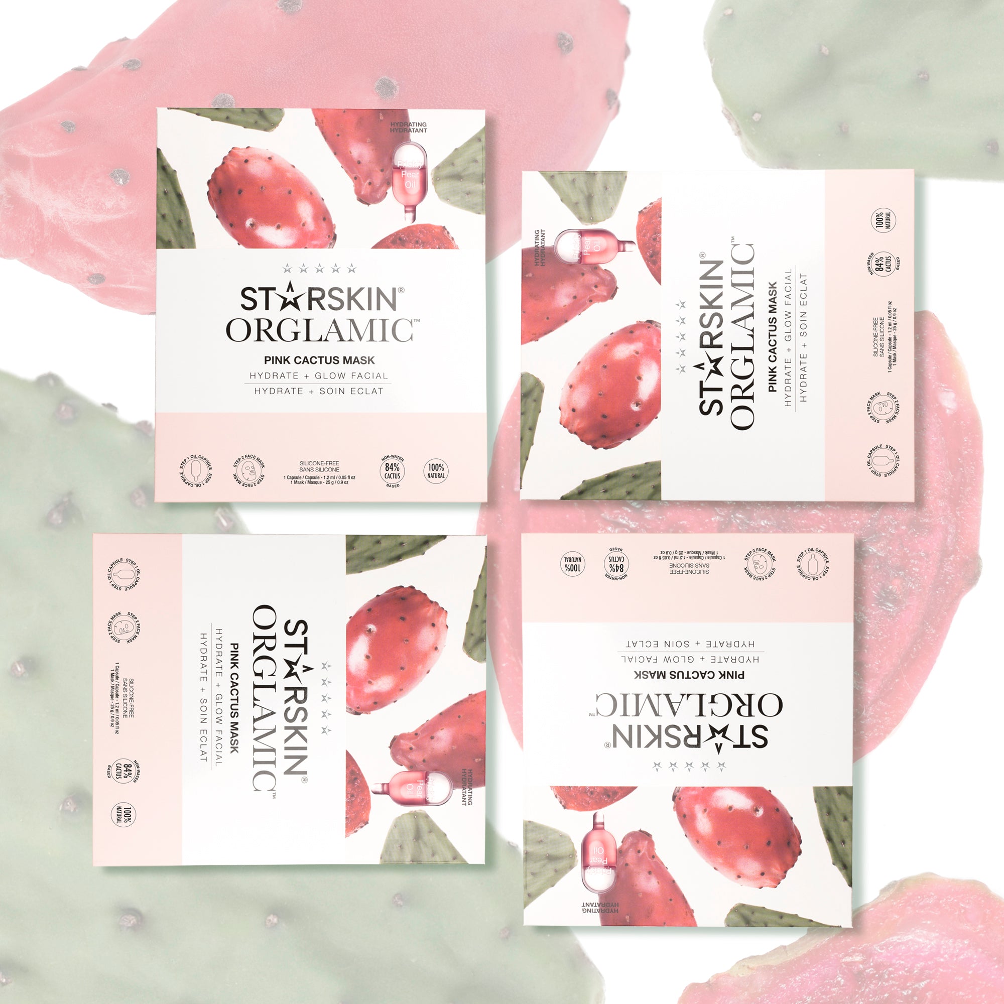 Starskin ORGLAMIC™ Pink Cactus Mask - durchfeuchtende Vlies-Maske für den richtigen Glow - kosmetikkaufen.shop