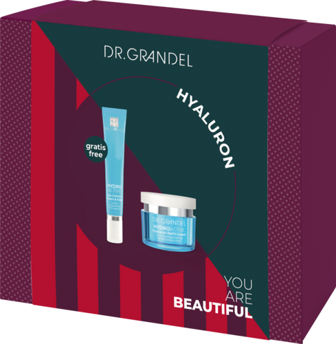 DR. GRANDEL Hydro Active Geschenkbox 2024 Hyaluron Hyaluron Refill Cream 50 ml + Eye Contour Cream & Mask gratis