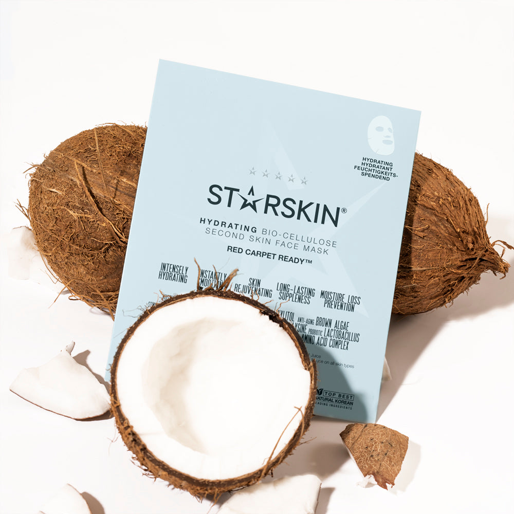 Starskin RED CARPET READY™ - Feuchtigkeit spendende Kokos Bio-Cellulose Vliesmaske für das Gesicht - kosmetikkaufen.shop