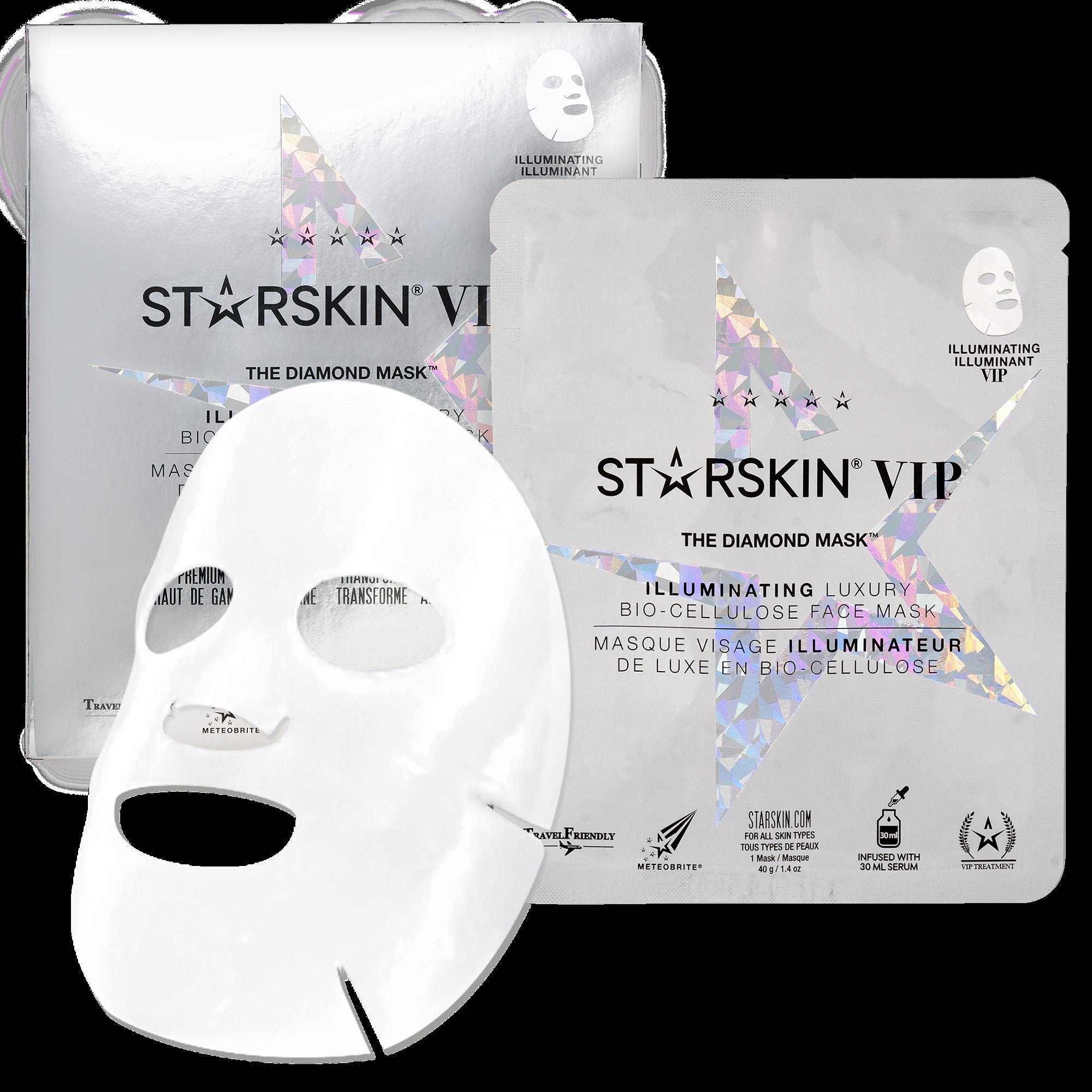 Starskin THE DIAMOND MASK™ VIP - Kokos-Bio-Cellulose Maske bringt die Haut zum strahlen - kosmetikkaufen.shop