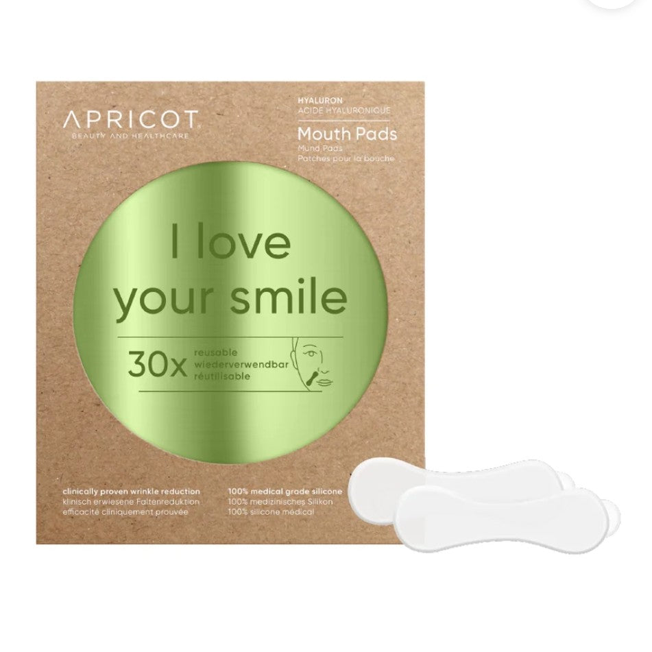 Apricot "I love your smile" Mund Pads mit Hyaluron bis zu 30 Mal wiederverwendbar