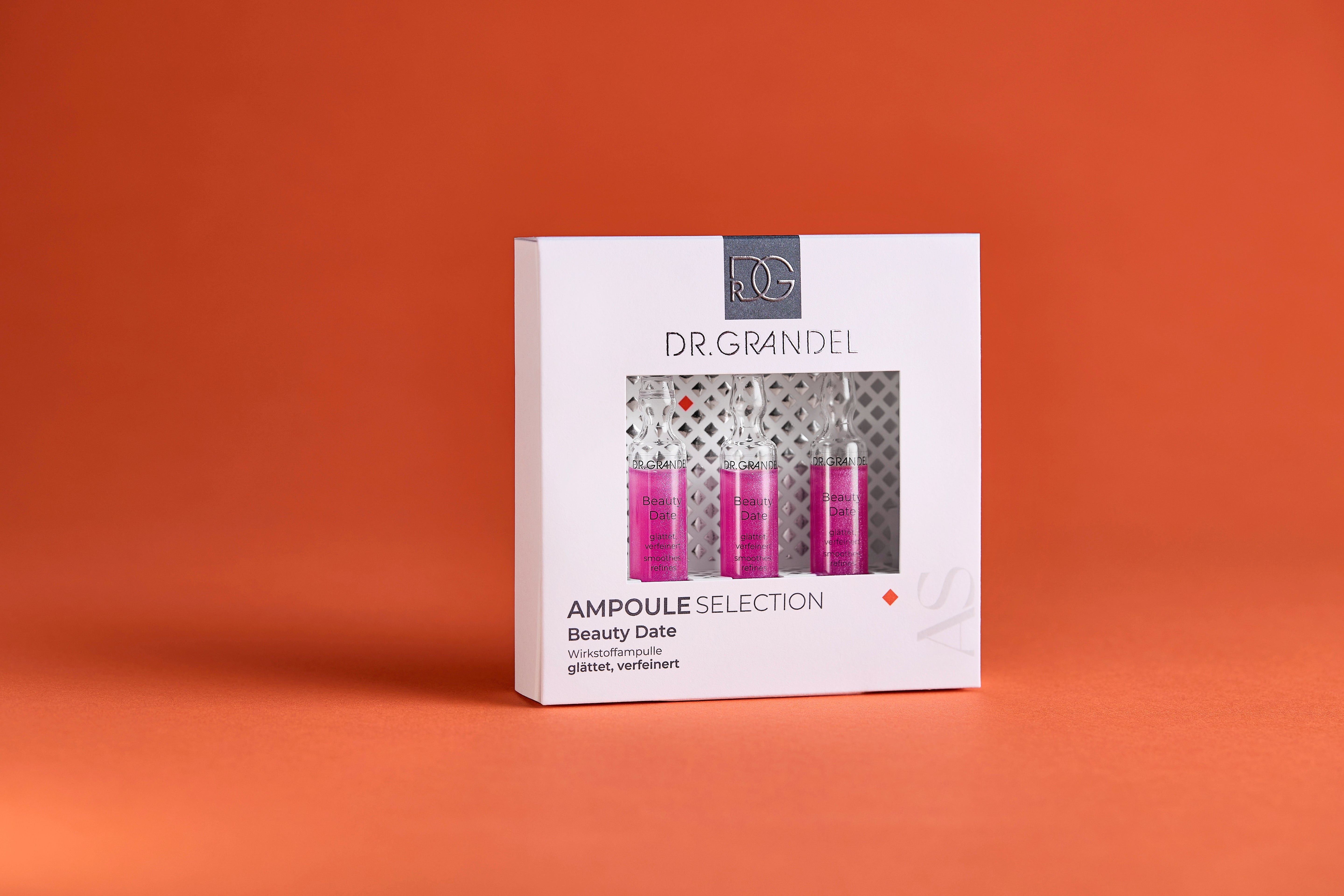 Dr. Grandel Beauty Date Wirkstoffampullen 3 x 3 ml glättet und verfeinert für einen rosig-schönen Teint