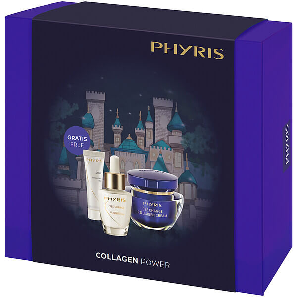 PHYRIS See Change Collagen Geschenkbox Collagen Power Geschenkbox bestehend aus Phyris See Change Collagen Cream 50 ml und  Phyris See Change V-Contour 30 ml und Phyris Termasomi Gel 20ml